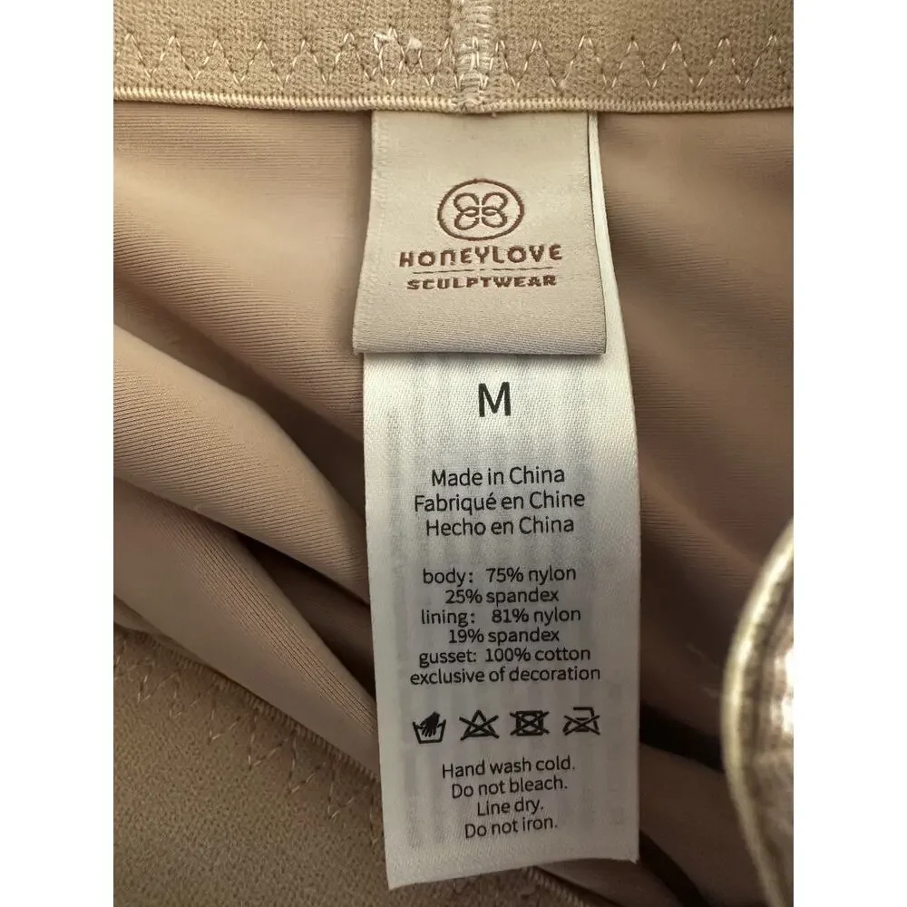 Honeylove SuperPower Shorts Shaper Shapewear Sand Beige Sculpt Women's Medium - Picture 8 of 15